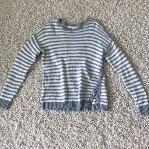 Grey/white striped sweater!